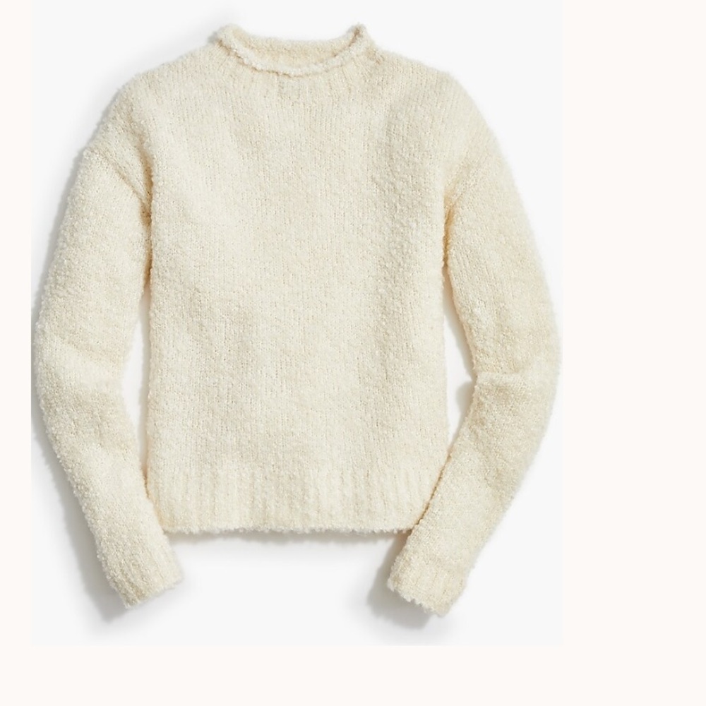 Cozy Cream Bouclé mockneck Sweater
